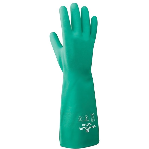 Showa SHOWA 727 Chemical-Resistant 15-mil Nitrile Gloves 727-10